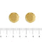 Boutons de manchette Stella - Couvre-boutons de manchette ronds en or jaune 18 ct 58 Facettes 37571