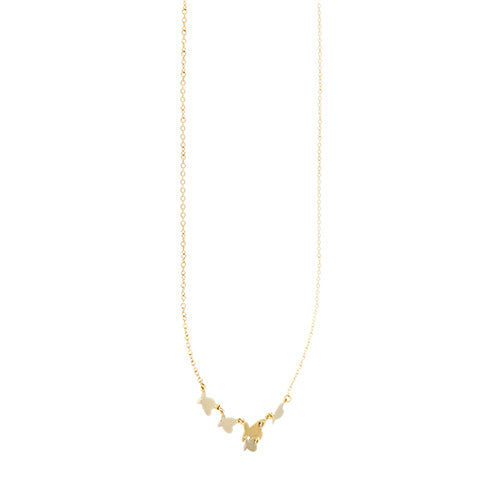Collier Collier - Maille rolò avec 5 poissons en or jaune et blanc 18 ct 58 Facettes 34862