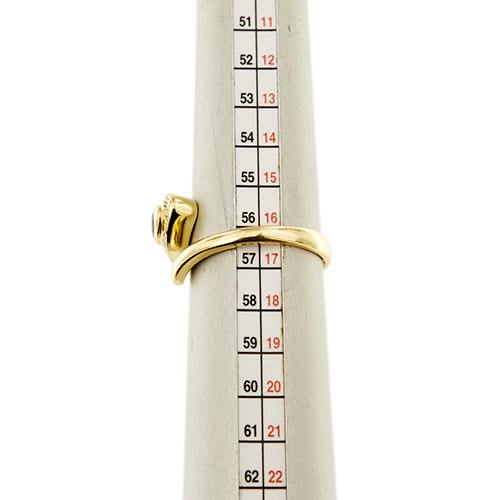 Bague Bague serpent - Bague en or jaune 18 ct avec saphir et diamants 58 Facettes 36945