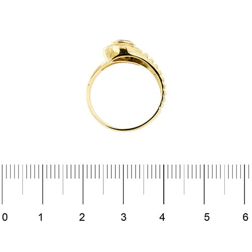 Bague Bague serpent - Bague en or jaune 18 ct avec saphir et diamants 58 Facettes 36945
