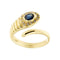 Bague Bague serpent - Bague en or jaune 18 ct avec saphir et diamants 58 Facettes 36945