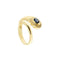 Bague Bague serpent - Bague en or jaune 18 ct avec saphir et diamants 58 Facettes 36945