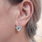 Boucles d'oreilles Guidetti - Boucles d'oreilles en or blanc avec aquamarines et diamants 58 Facettes G3586