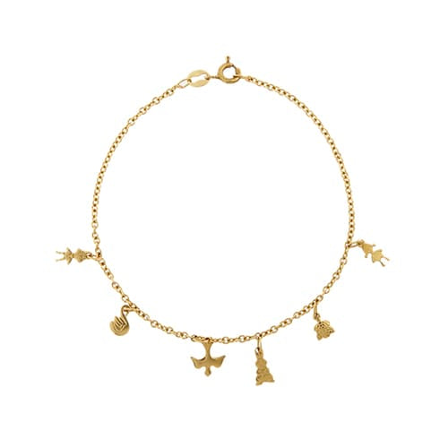 Bracelet Bracelet à charms animalier en or jaune 18 ct 58 Facettes 37291