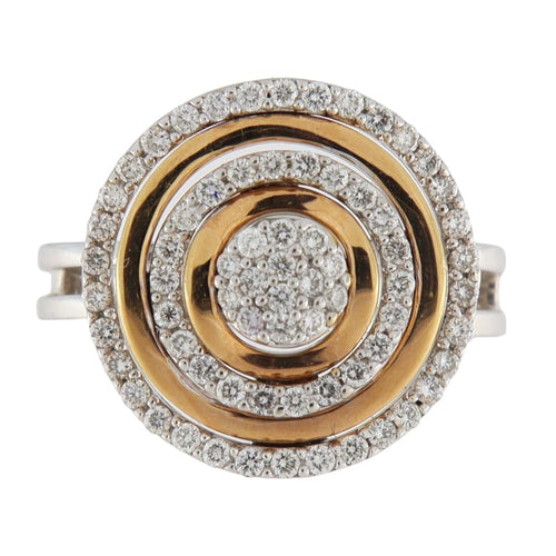 Bague DonnaOro - Bague en or rose et blanc avec diamants 0,60 ct 58 Facettes G3791