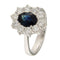Bague 54 Zaffiro - Bague en or blanc avec diamants 58 Facettes G3759