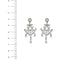 Boucles d'oreilles Boucles d’oreilles pendantes chandelier en or blanc 18 ct et diamants 58 Facettes 33777O