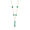 Collier Collier avec pendentif en or jaune 18 ct et calcédoine verte 58 Facettes 25738