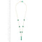Collier Collier avec pendentif en or jaune 18 ct et calcédoine verte 58 Facettes 25738