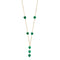 Collier Collier avec pendentif en or jaune 18 ct et calcédoine verte 58 Facettes 25738