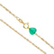 Collier Collier avec pendentif en or jaune 18 ct et calcédoine verte 58 Facettes 25738