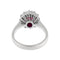 Bague Guidetti - Bague en or blanc avec rubis et diamants 58 Facettes G3559