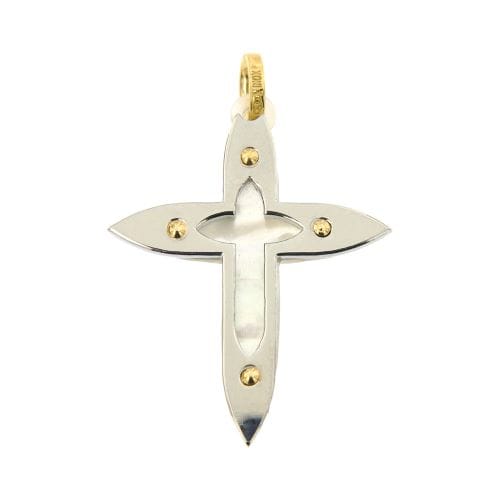 Pendentif Zancan - Pendentif croix en or jaune 18 ct et nacre 58 Facettes 18535