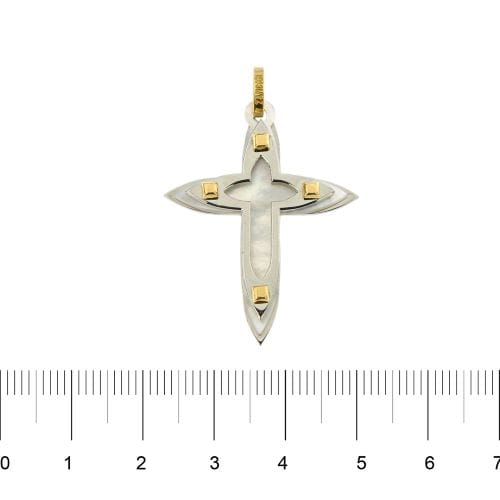 Pendentif Zancan - Pendentif croix en or jaune 18 ct et nacre 58 Facettes 18535