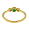 Bague Guidetti - Bague en or jaune avec émeraude et diamants 58 Facettes G3655