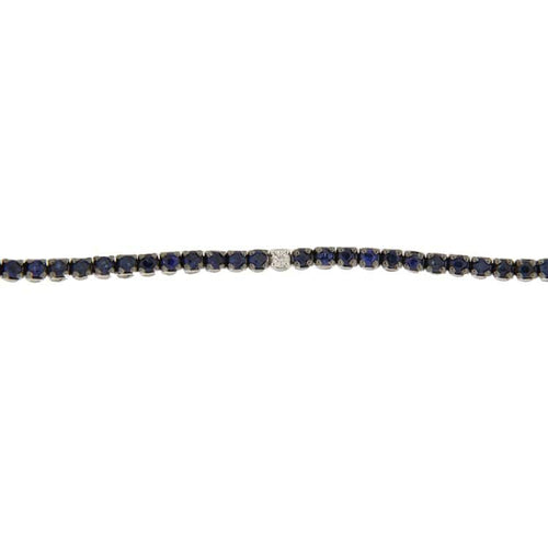 Bracelet Guidetti - Bracelet tennis en or blanc aux saphirs et diamants 58 Facettes G3326