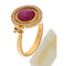 Bague Zoccai Pirouette - Bague en or rose aux diamants, rubis et aigue-marines 58 Facettes G3312