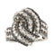 Bague Guidetti - Bague en or blanc et diamants blancs et noirs 58 Facettes G3121