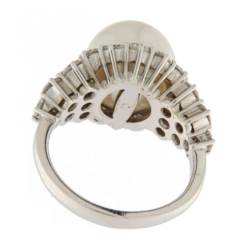 Bague Guidetti - Bague en or blanc perle australienne et diamants 58 Facettes G3120