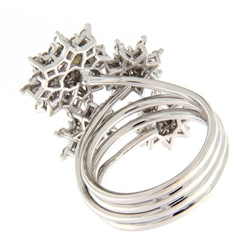Bague 54 Guidetti - Bague en or blanc avec diamants taille brillant 1,22 ct 58 Facettes G3061