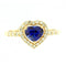 Bague Guidetti - Bague en or rose avec saphir taille cœur et diamants 58 Facettes G2769