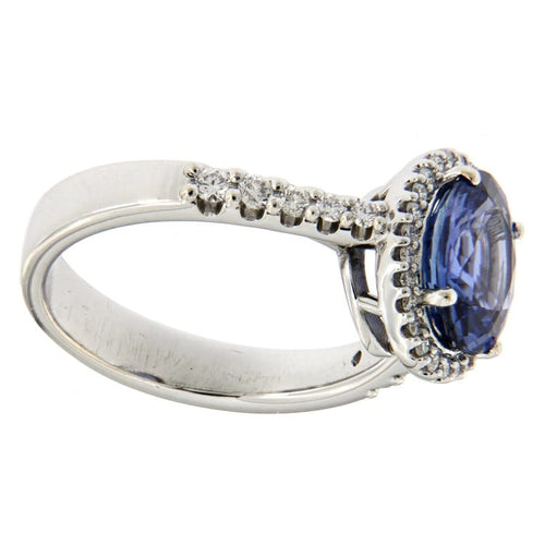 Bague Guidetti - Bague en or blanc avec saphir et diamants 58 Facettes G2690