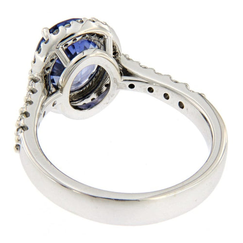 Bague Guidetti - Bague en or blanc avec saphir et diamants 58 Facettes G2690