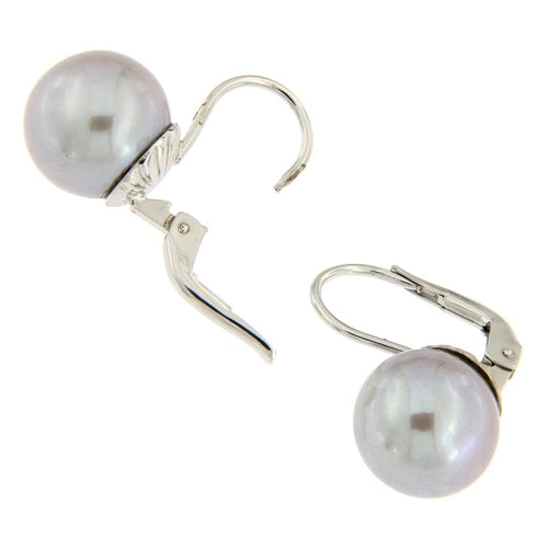 Boucles d'oreilles Guidetti - Orecchini pendenti en or blanc avec perles de culture 58 Facettes G2445