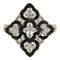 Bague Guidetti - Bague rombo en or blanc diamants blancs et noirs 58 Facettes G2438