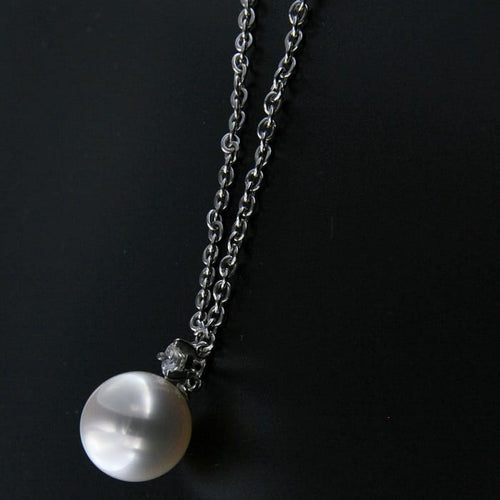 Pendentif Guidetti - Girocollo en or blanc perle australienne et diamant 58 Facettes G2199