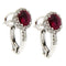 Boucles d'oreilles Guidetti - Orecchini en or blanc rubis et diamants 58 Facettes G2648