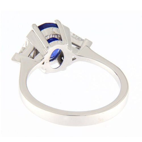 Bague Guidetti - Bague en or blanc, saphir IGI et diamants 58 Facettes G2794