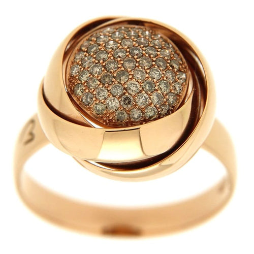 Bague K di Kuore - Bague en or rose et diamants brown 58 Facettes G1347