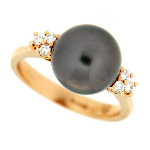 Bague Guidetti - Bague en or rose perle de Tahiti et diamants 58 Facettes G310