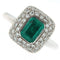 Bague Guidetti - Bague en or blanc, saphir central et diamants taille brillant 58 Facettes G321