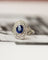 Bague 47.5 Bague Pompadour en platine, saphir et diamants taille rose 58 Facettes A11969
