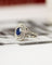 Bague 47.5 Bague Pompadour en platine, saphir et diamants taille rose 58 Facettes A11969