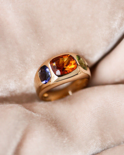 Bague 57 Chanel Baroque - Bague en or jaune citrine, améthyste et péridot 58 Facettes A11959