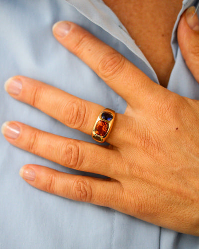 Bague 57 Chanel Baroque - Bague en or jaune citrine, améthyste et péridot 58 Facettes A11959