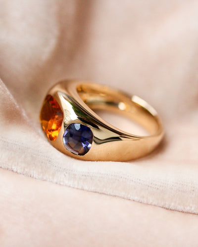 Bague 57 Chanel Baroque - Bague en or jaune citrine, améthyste et péridot 58 Facettes A11959
