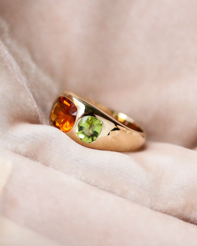 Bague 57 Chanel Baroque - Bague en or jaune citrine, améthyste et péridot 58 Facettes A11959