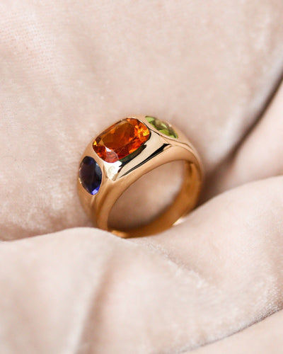 Bague 57 Chanel Baroque - Bague en or jaune citrine, améthyste et péridot 58 Facettes A11959