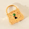 Pendentif Pendentif cadenas antique en or jaune 18 carats avec turquoise 58 Facettes