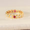 Bague 50 Memory ring - Bague en or jaune 18 carats avec diamants et rubis 58 Facettes