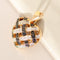 Pendentif Pendentif cœur en or jaune 14 carats et diamants blancs et noirs 58 Facettes