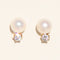 Boucles d'oreilles Ohrstecker - Boucles d'oreilles Perles et diamants en or jaune 14 carats 58 Facettes