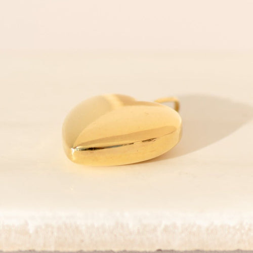 Pendentif Pendentif cœur classique des années 1990 en or jaune 14 carats 58 Facettes