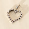 Pendentif Pendentif cœur en or blanc 14 carats et diamants env. 0,50 ct 58 Facettes