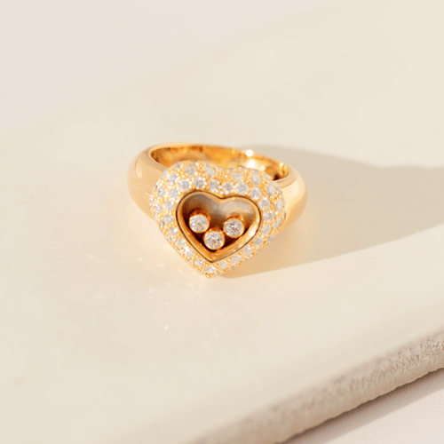 Bague 51 Chopard Happy Diamonds - Bague en or jaune 18 carats et diamants 1,07 ct 58 Facettes 3291