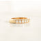 Bague 56 Bague demi-alliance vintage en or jaune 14K et diamants 0,40 ct 58 Facettes